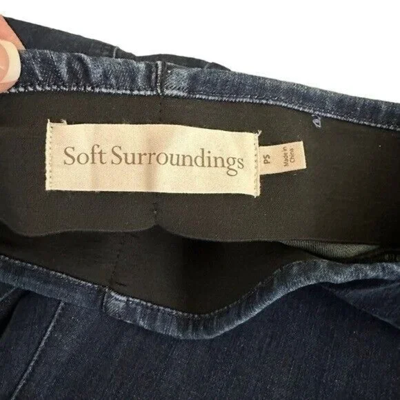 Soft Surroundings The Ultimate Denim Pull-On Bootcut Jeans Size Petite Small - Picture 7 of 10